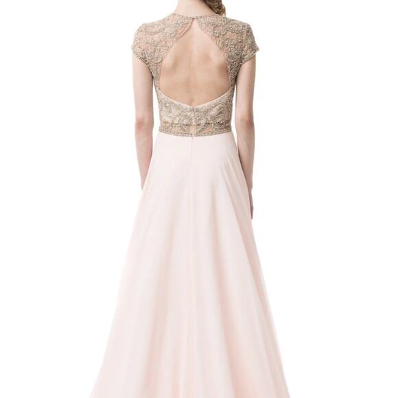 JVN by Jovani Elegant Pink and Gold Women's Dress Size 0 - Picture 2 of 11